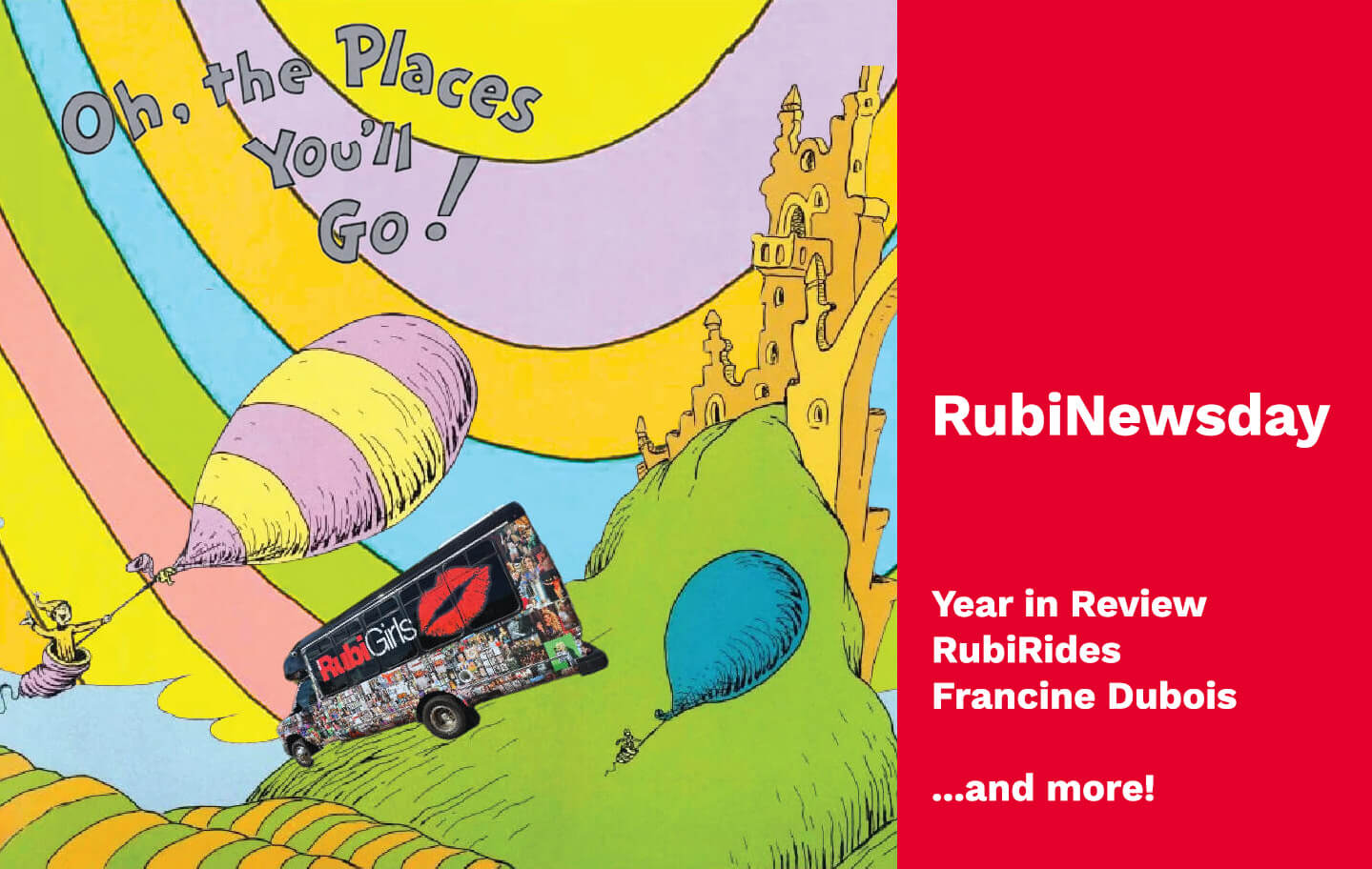 Dr. Seuss style cover image with red background