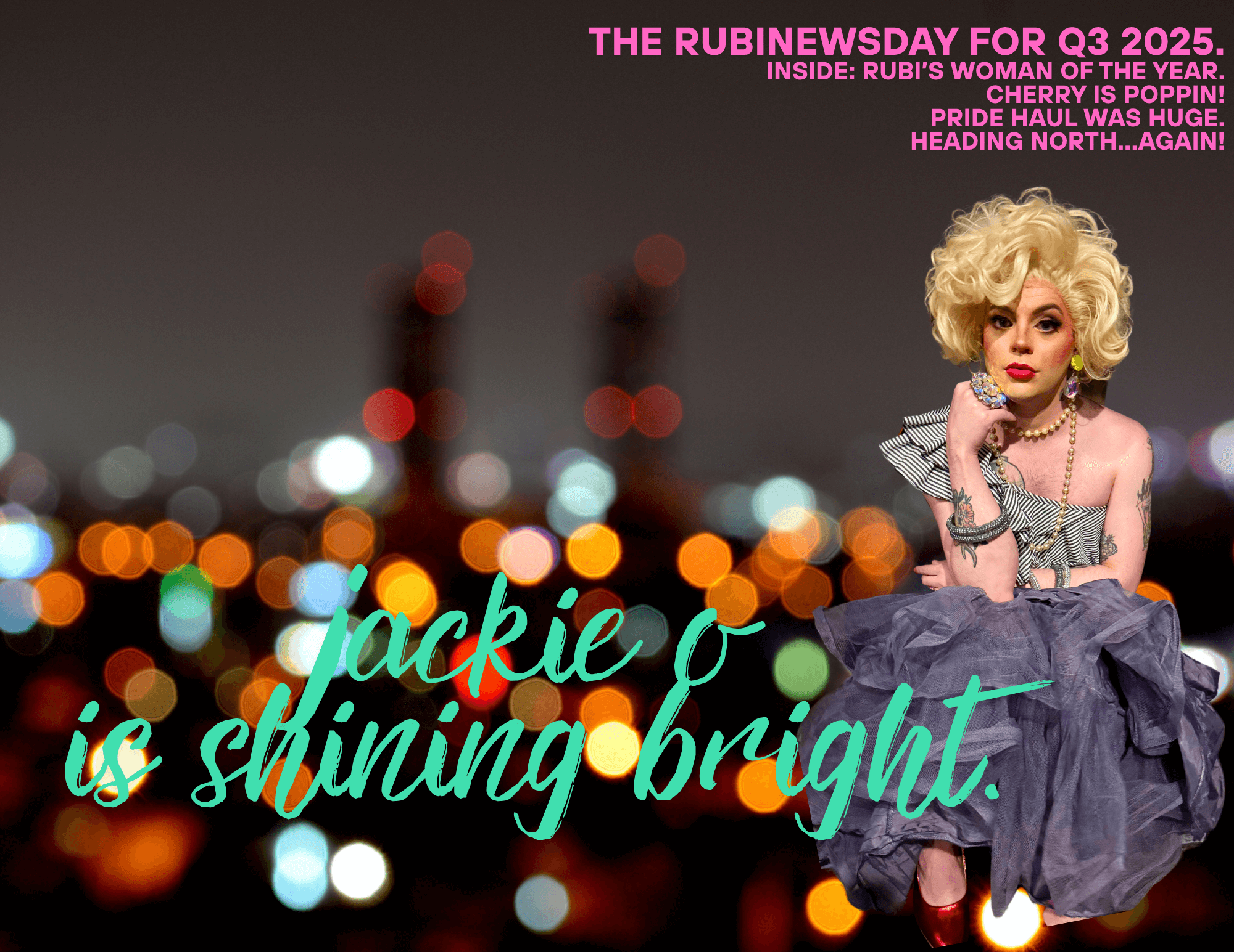 Jackie O featured on the Cover of RubiNewsDay